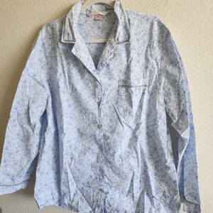 Victoria's Secret Blue Floral Button Down Shirt